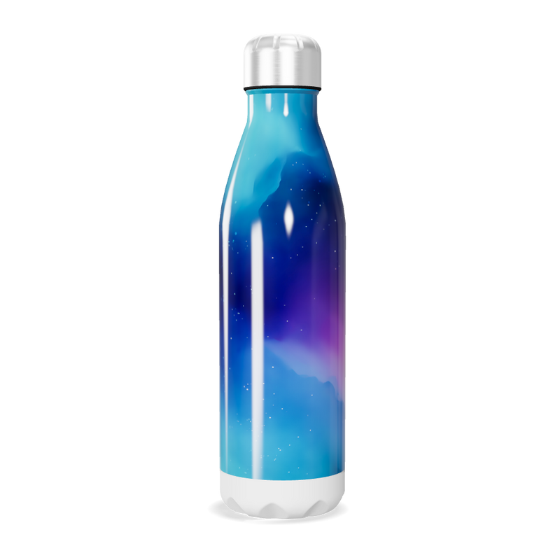 Garrafa Inox - Estampa Galáxia Azul