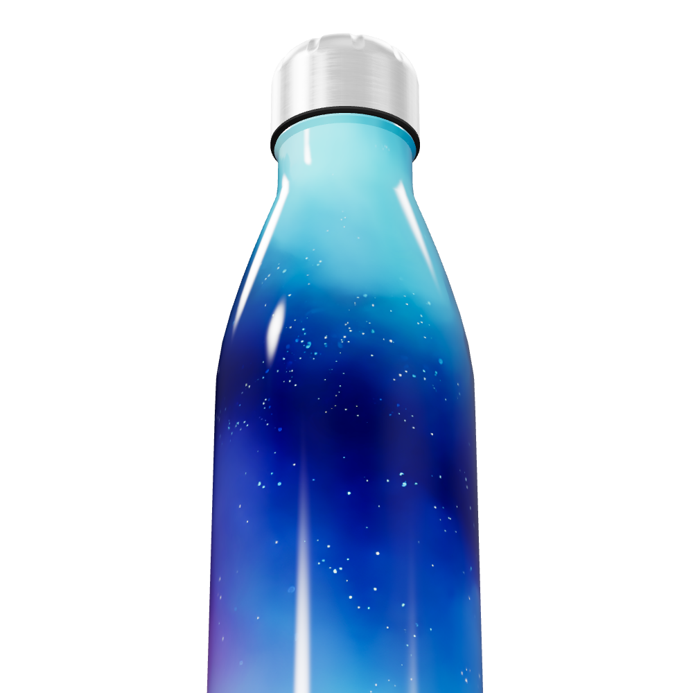 Garrafa Inox - Estampa Galáxia Azul