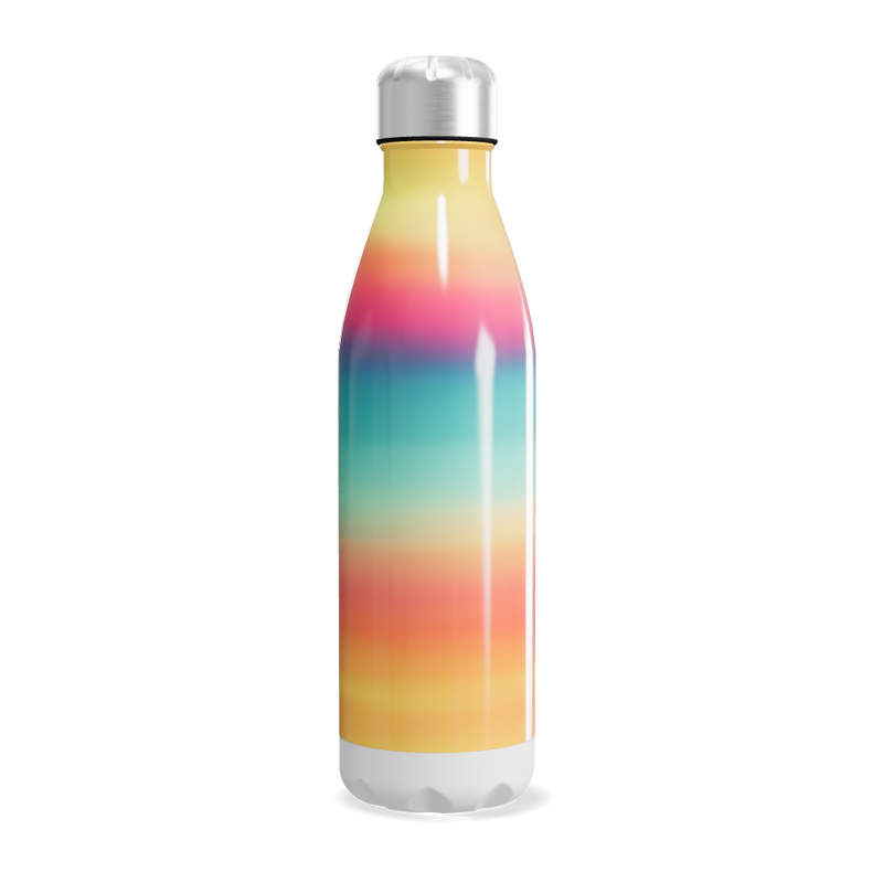 Garrafa Inox - Listras Multicoloridas