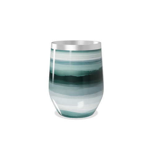 Copo Térmico Slim - Verde Listrado Inox