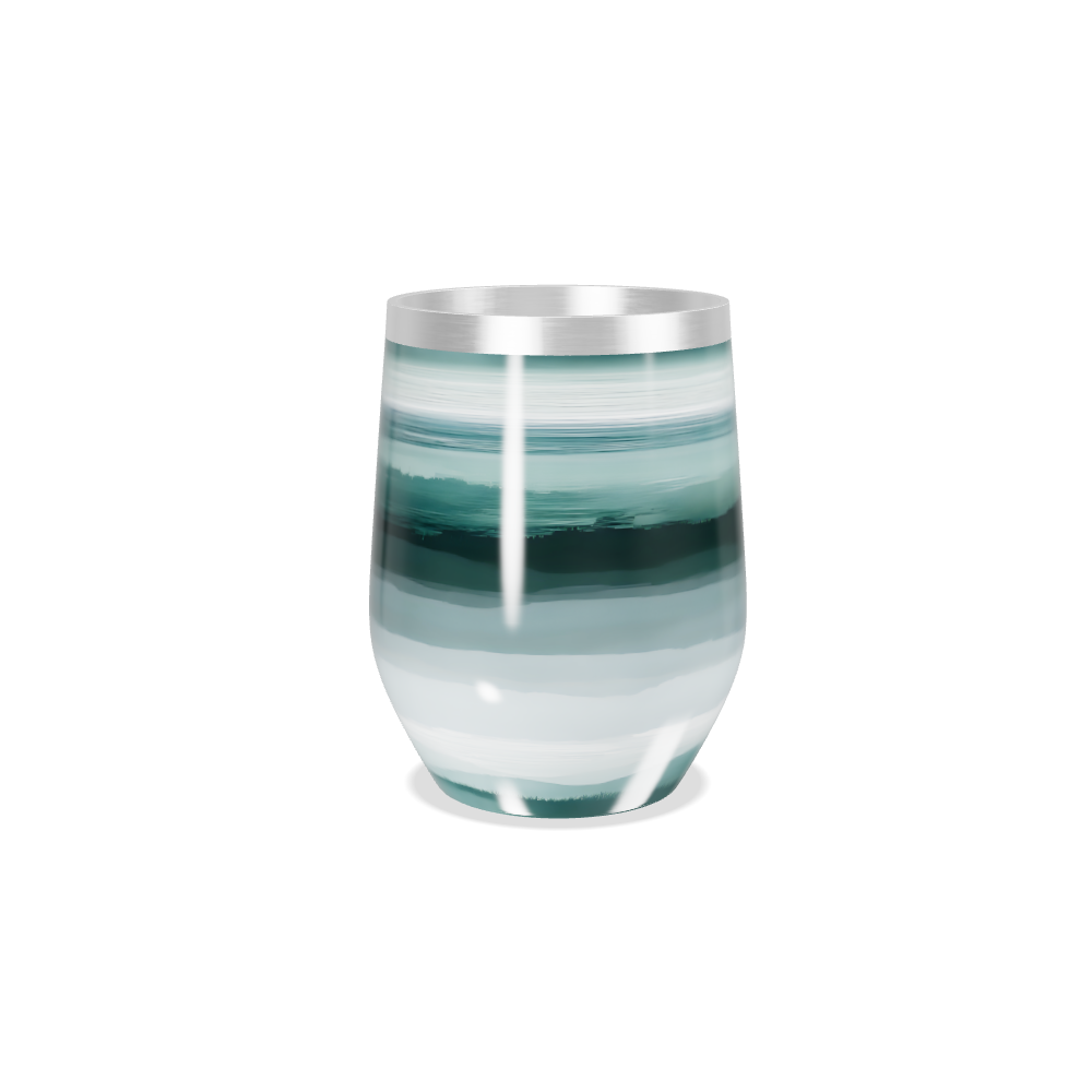 Copo Térmico Slim - Verde Listrado Inox