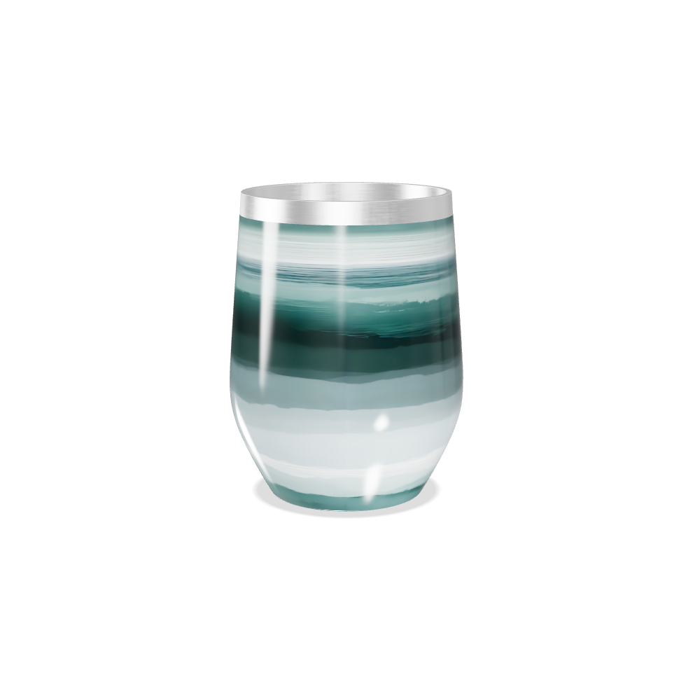 Copo Térmico Slim - Verde Listrado Inox