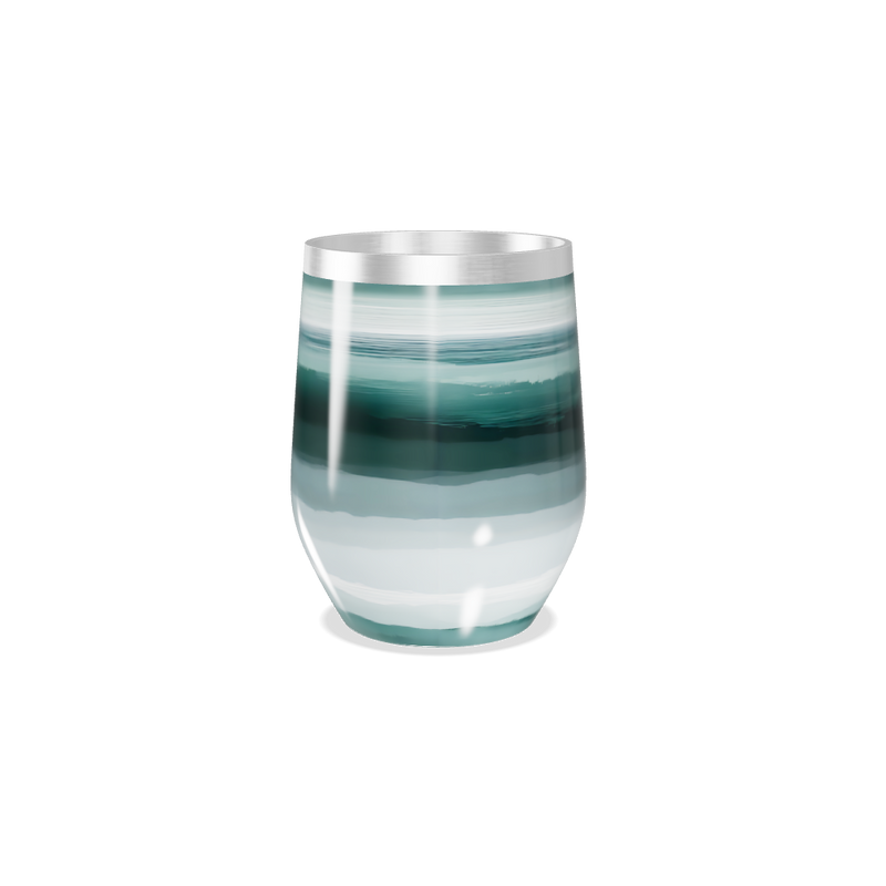 Copo Térmico Slim - Verde Listrado Inox