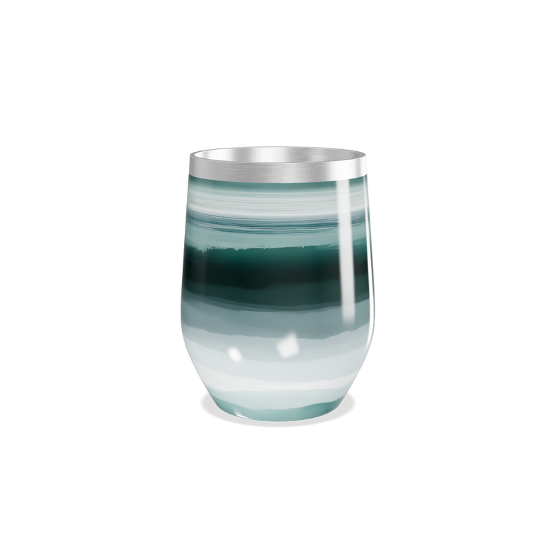 Copo Térmico Slim - Verde Listrado Inox