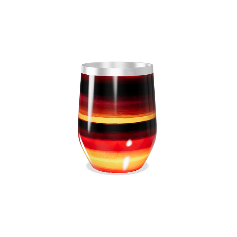 Copo Térmico Slim - Listras Vermelhas e Pretas