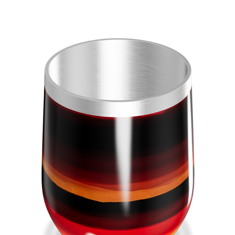 Copo Térmico Slim - Listras Vermelhas e Pretas