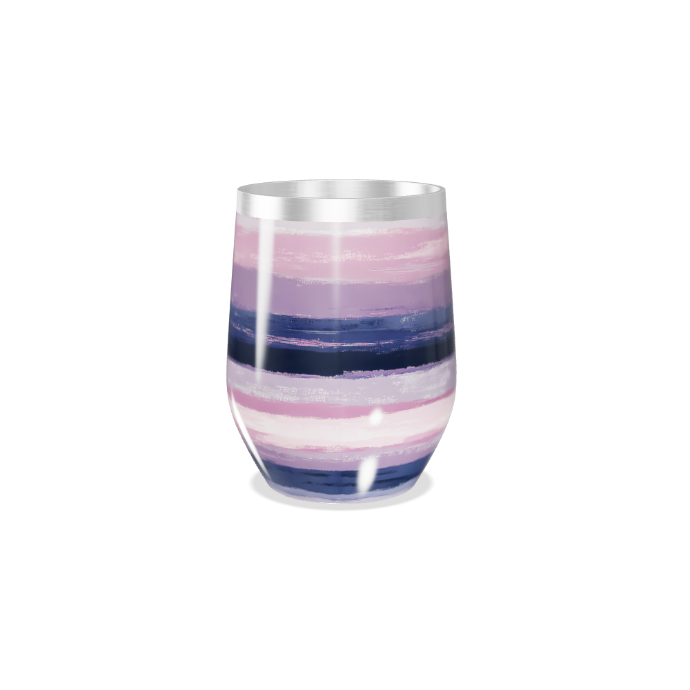 Copo Térmico Slim - Listras Rosa e Azul