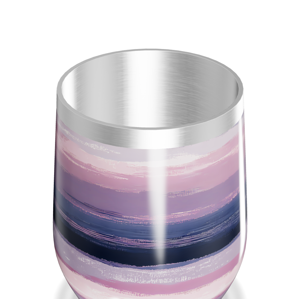 Copo Térmico Slim - Listras Rosa e Azul