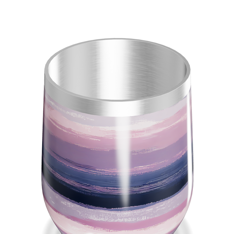 Copo Térmico Slim - Listras Rosa e Azul