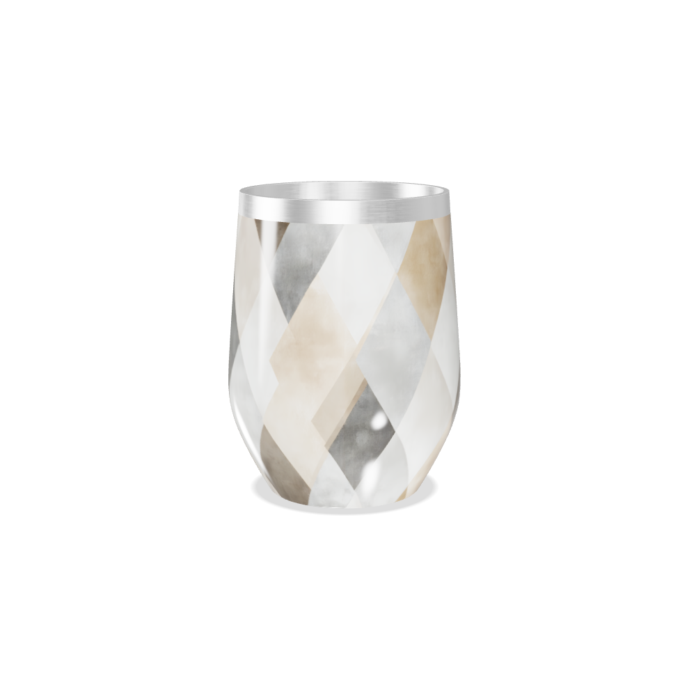 Copo Térmico Slim - Estampa Geométrica Bege