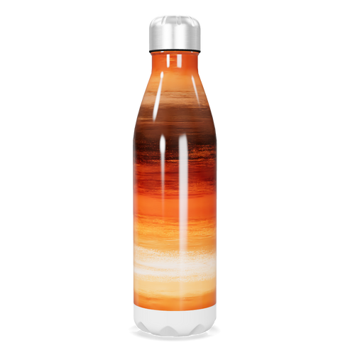 Garrafa Inox - Estampa Listrada Laranja