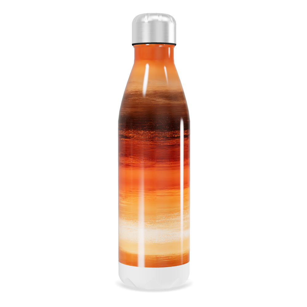 Garrafa Inox - Estampa Listrada Laranja