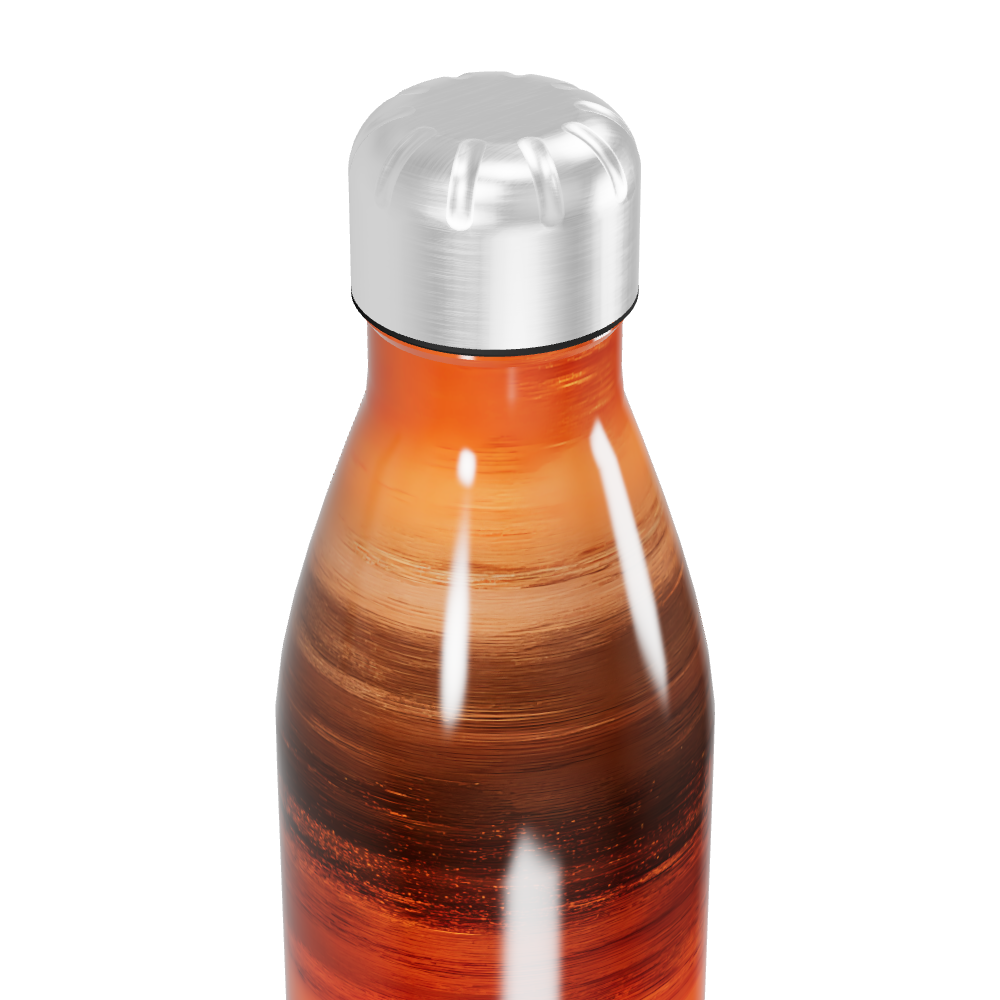 Garrafa Inox - Estampa Listrada Laranja