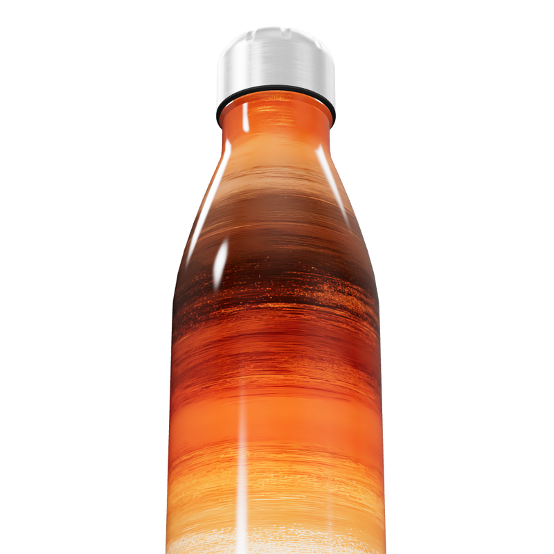 Garrafa Inox - Estampa Listrada Laranja