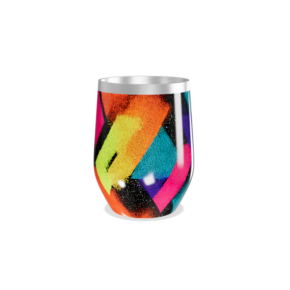 Copo Térmico Slim - Geométrico Colorido Inox