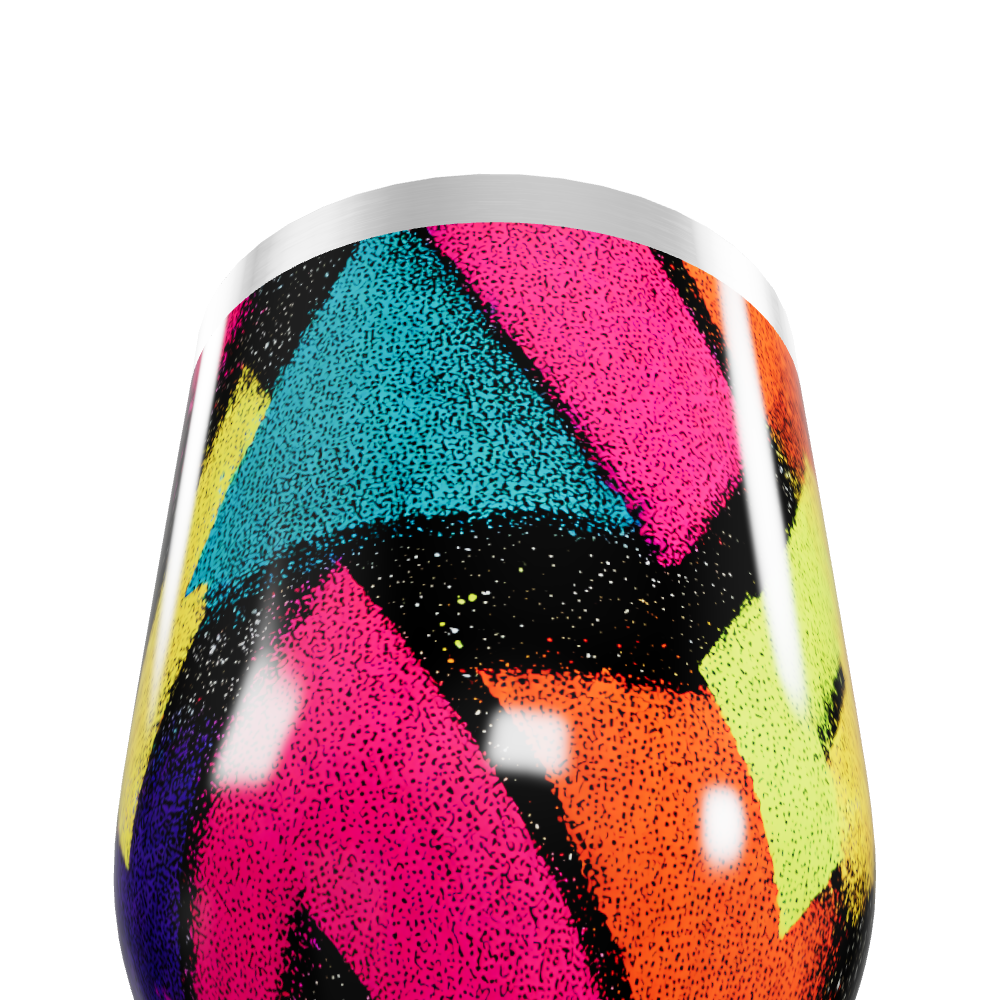 Copo Térmico Slim - Geométrico Colorido Inox