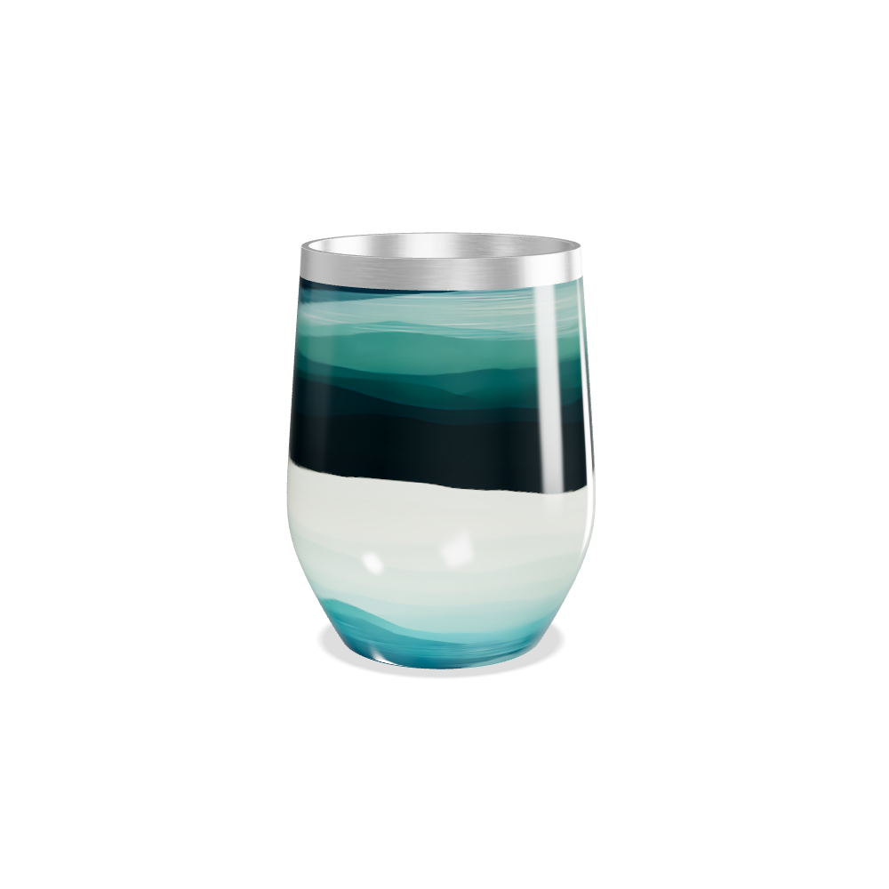 Copo Térmico Slim - Ondas Azul Inox