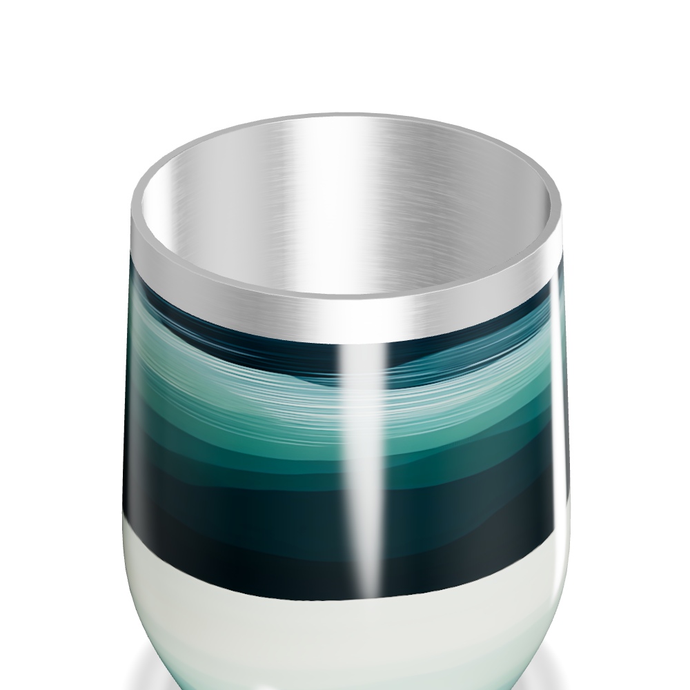 Copo Térmico Slim - Ondas Azul Inox