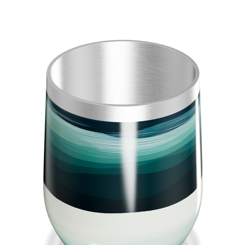 Copo Térmico Slim - Ondas Azul Inox