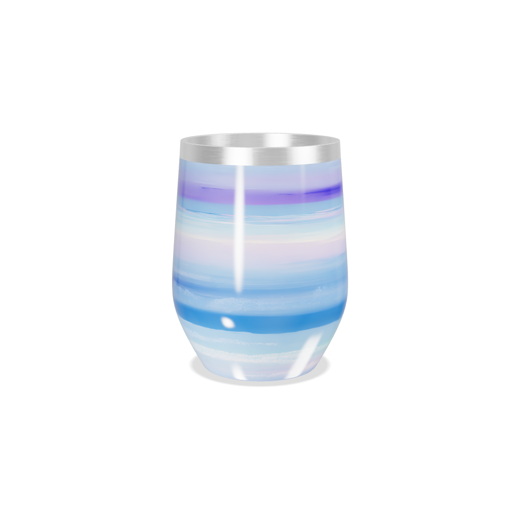 Copo Térmico Slim - Azul Listrado Aço Inox