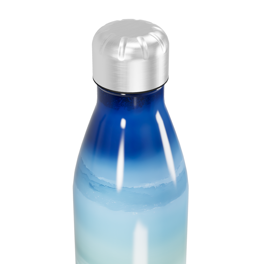 Garrafa Inox - Azul degradê térmica