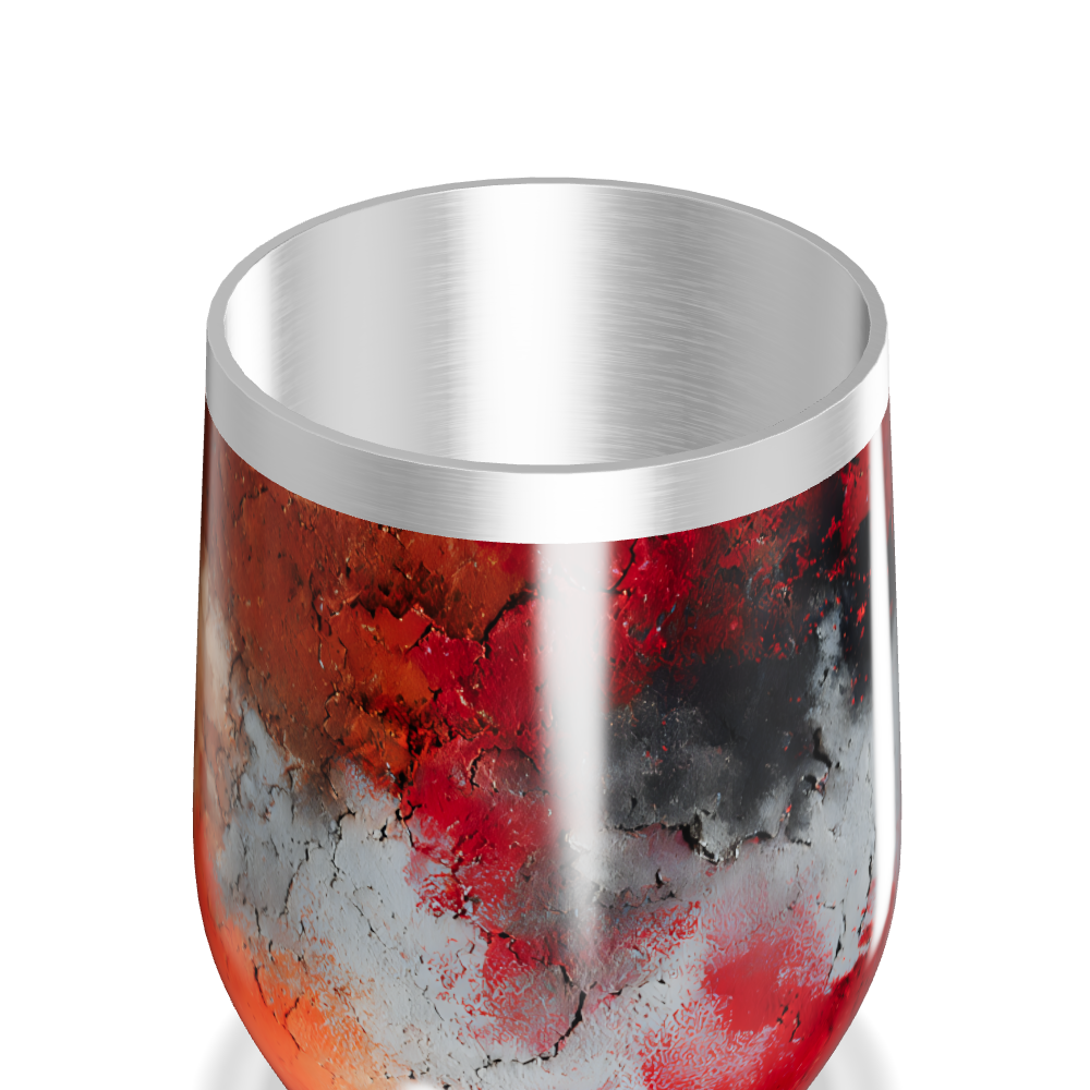 Copo Térmico Slim - Vermelho Marmorizado