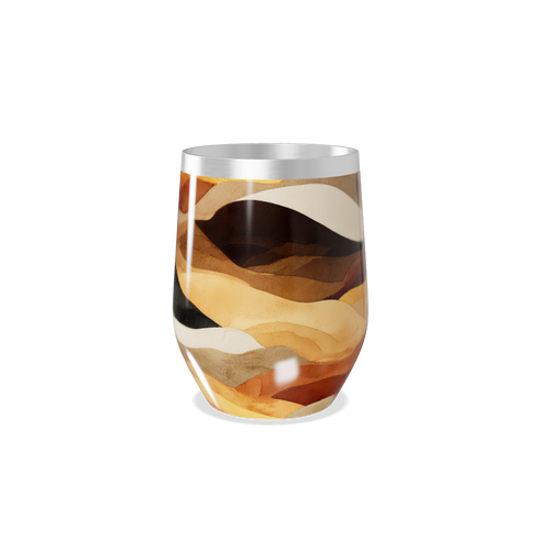 Copo Térmico Slim - Estampa Abstrata Marrom