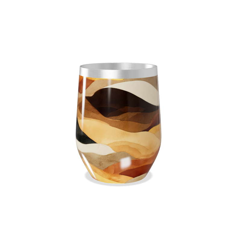 Copo Térmico Slim - Estampa Abstrata Marrom