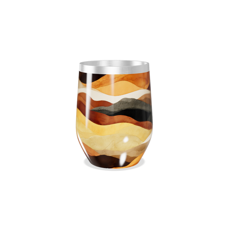 Copo Térmico Slim - Estampa Abstrata Marrom