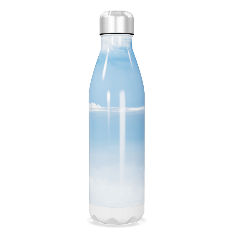Garrafa Inox - Azul com Estampa de Céu