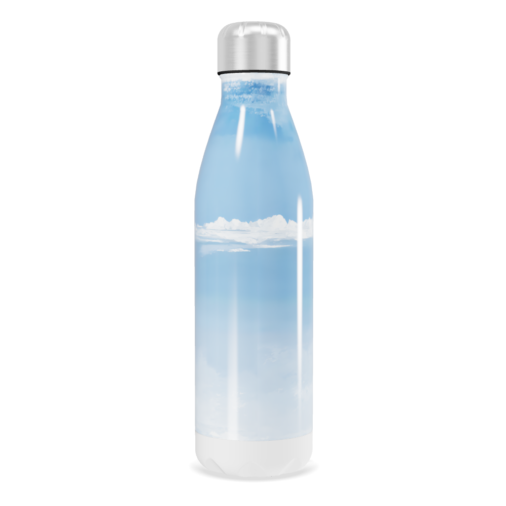 Garrafa Inox - Azul com Estampa de Céu