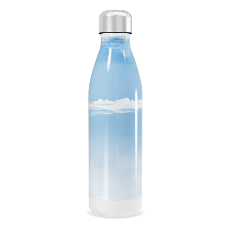 Garrafa Inox - Azul com Estampa de Céu