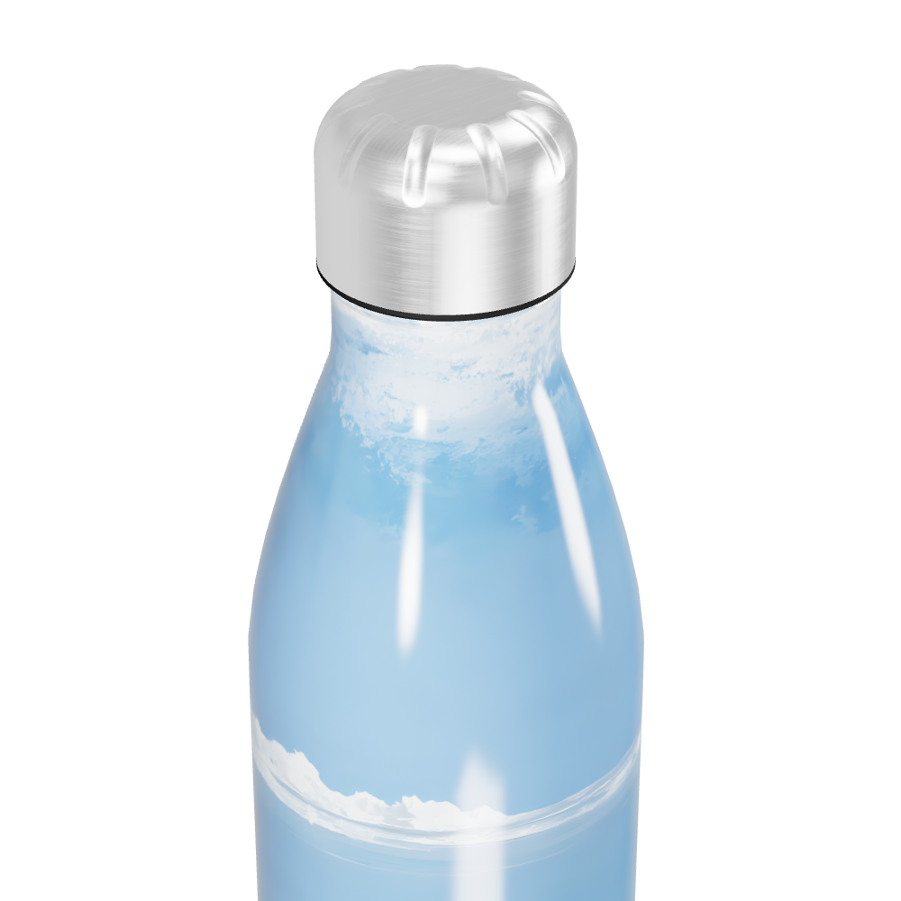 Garrafa Inox - Azul com Estampa de Céu