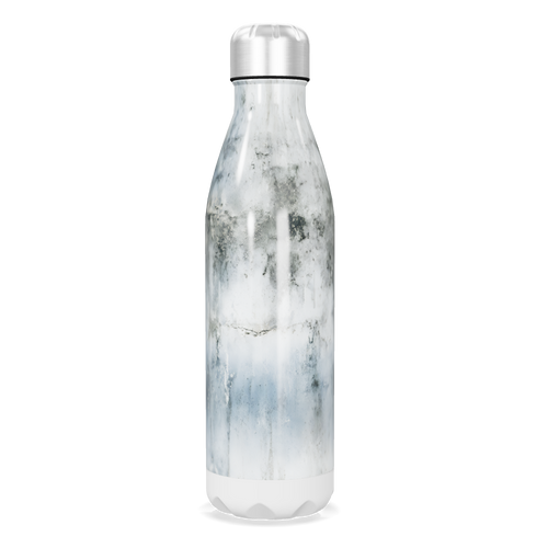 Garrafa Inox - Estampa Mármore Branca