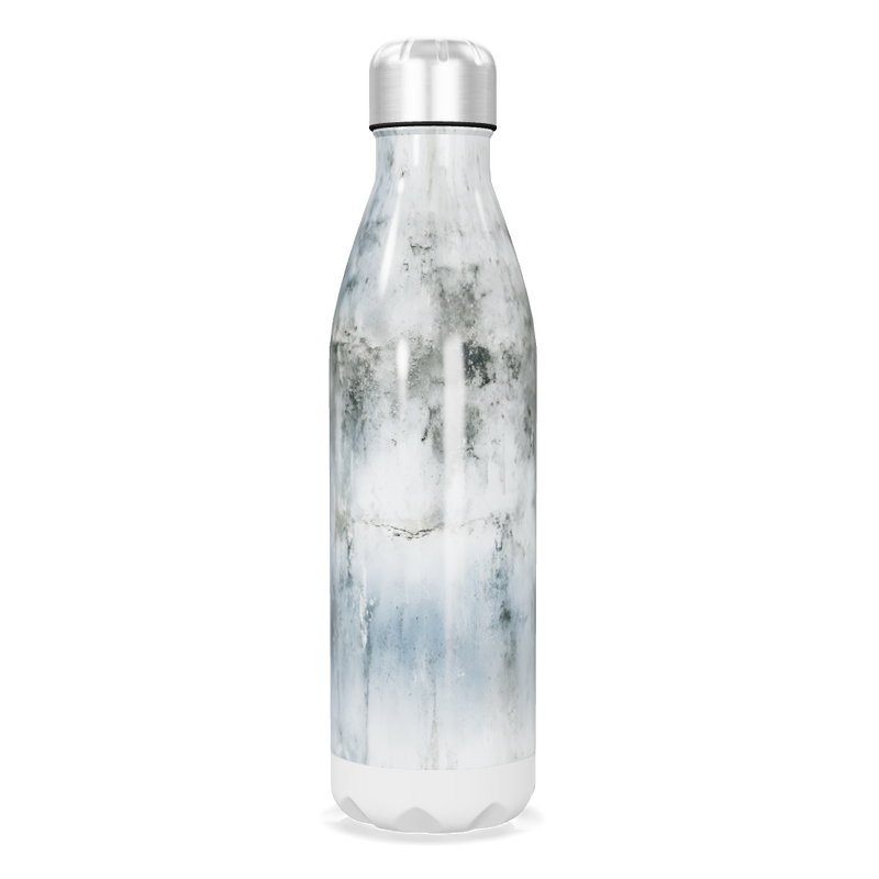 Garrafa Inox - Estampa Mármore Branca