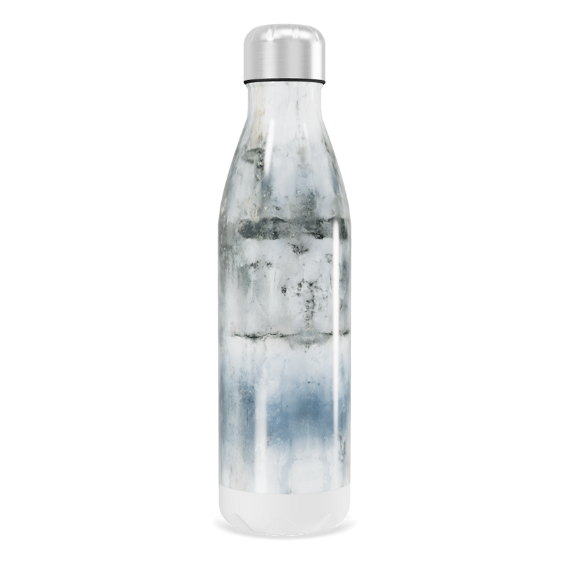 Garrafa Inox - Estampa Mármore Branca