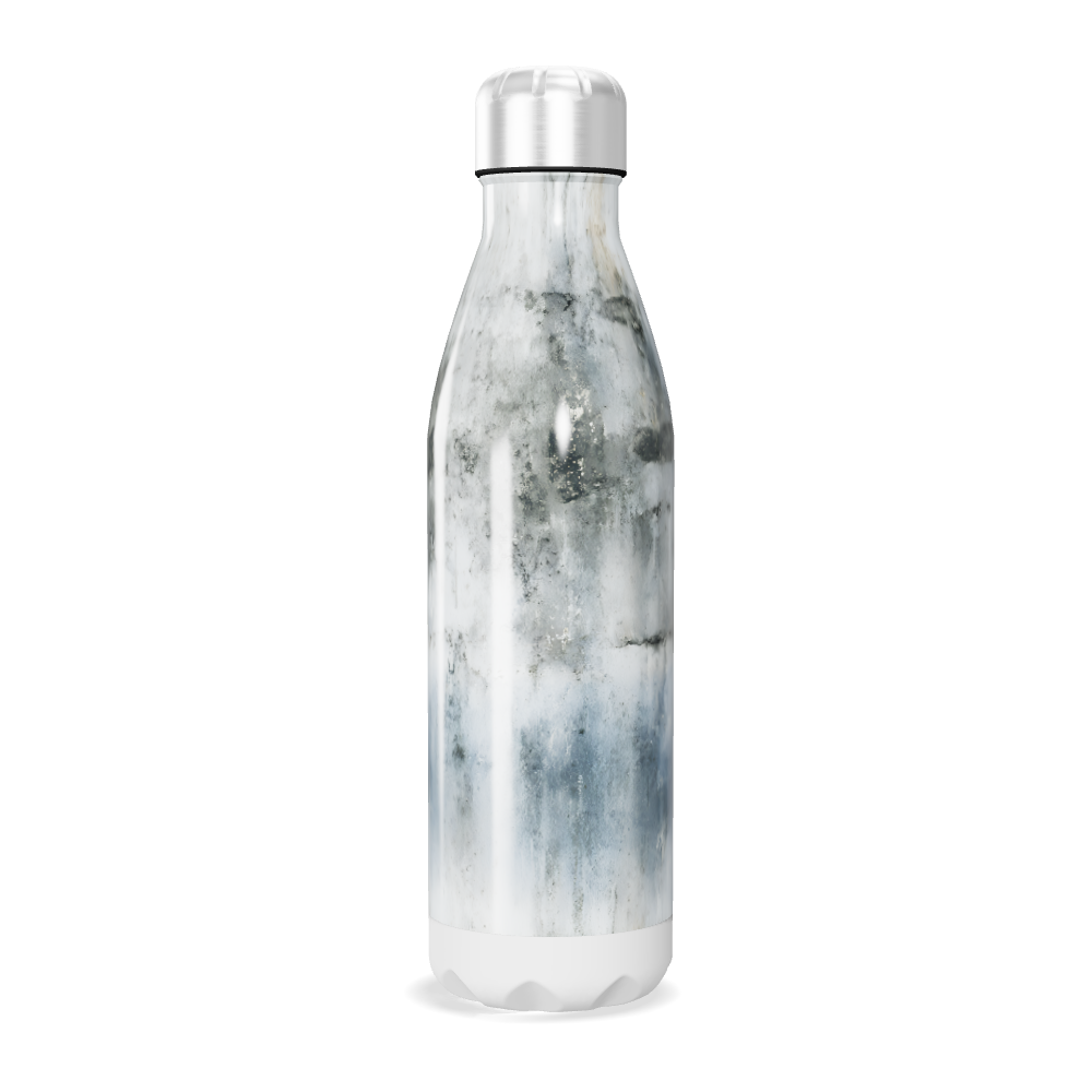 Garrafa Inox - Estampa Mármore Branca