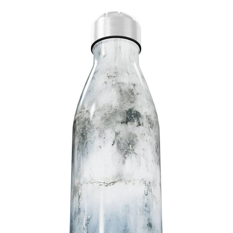 Garrafa Inox - Estampa Mármore Branca