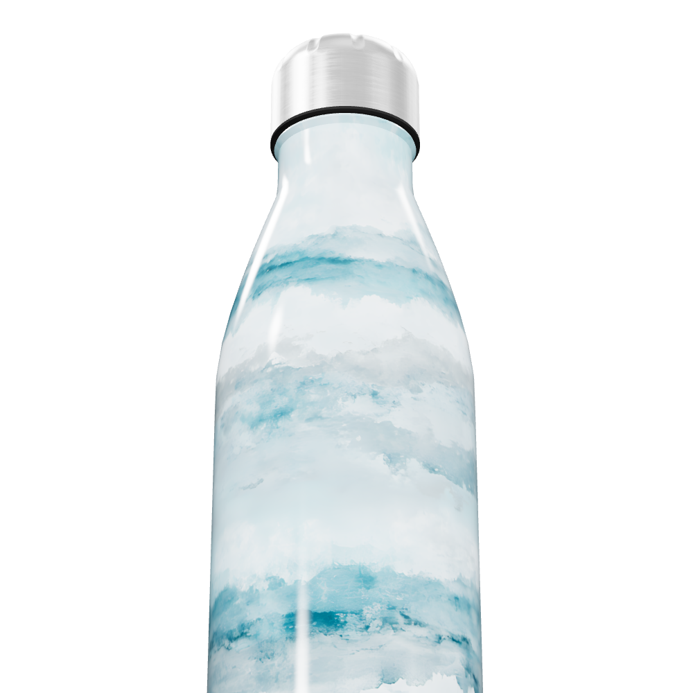 Garrafa Inox Azul - Estampa Ondas