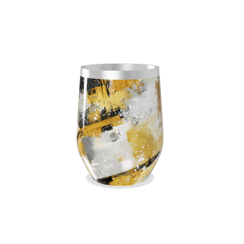 Copo Térmico Slim - Estampa Abstrata Dourada