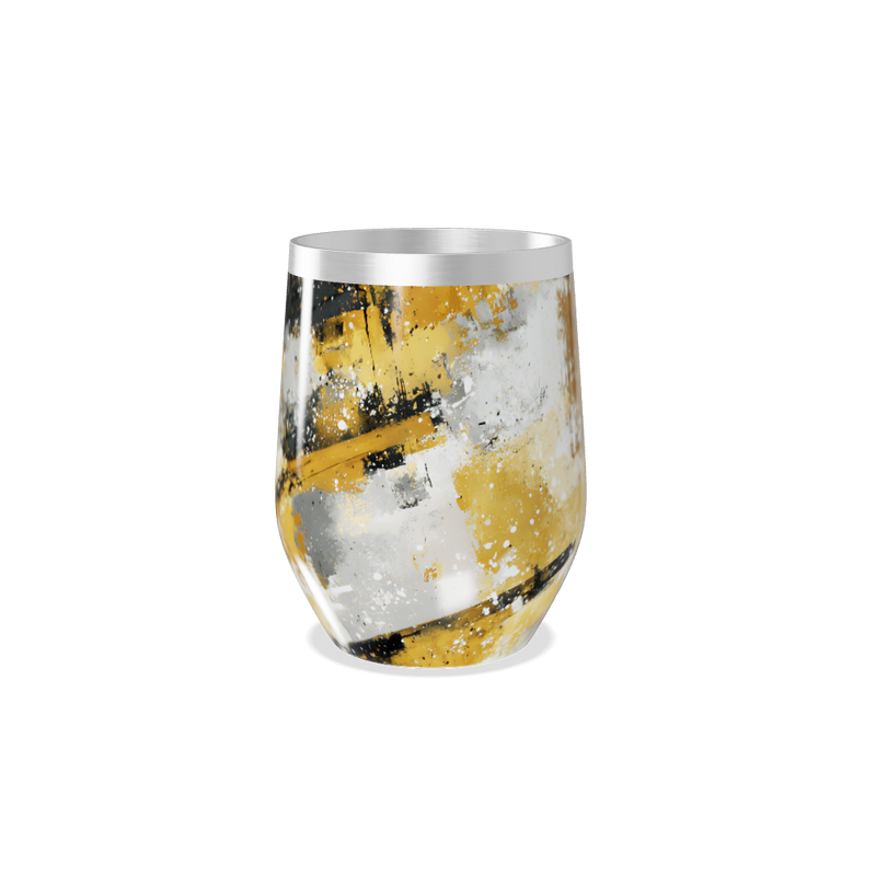 Copo Térmico Slim - Estampa Abstrata Dourada