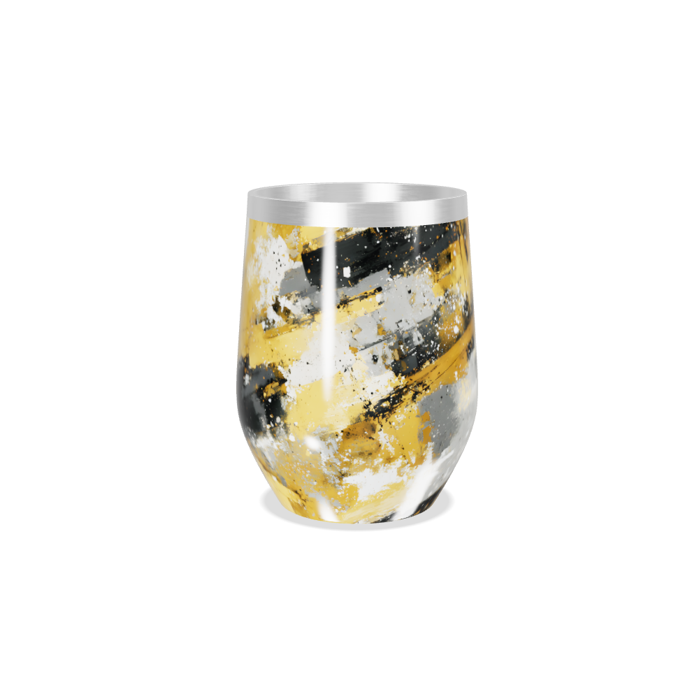 Copo Térmico Slim - Estampa Abstrata Dourada