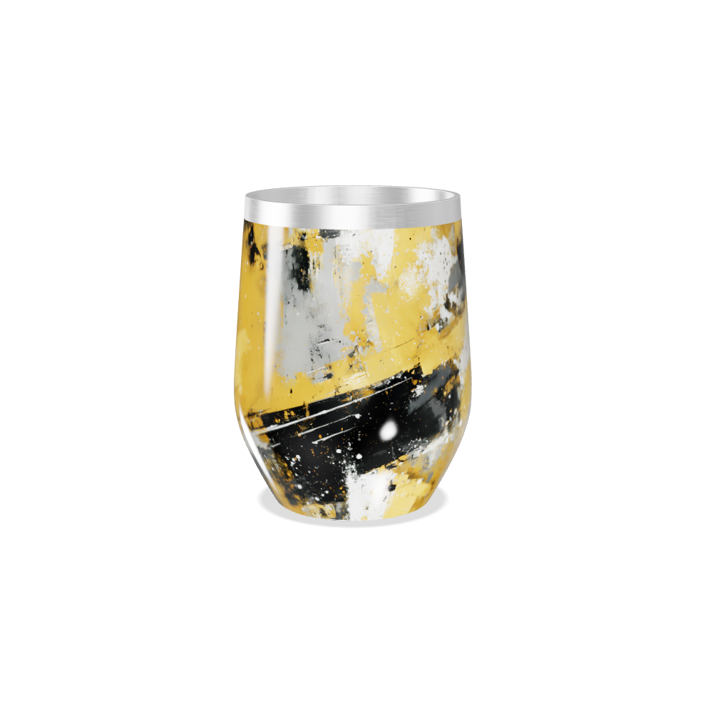 Copo Térmico Slim - Estampa Abstrata Dourada