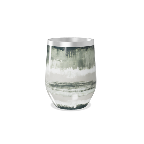 Copo Térmico Slim - Abstrato Verde e Branco