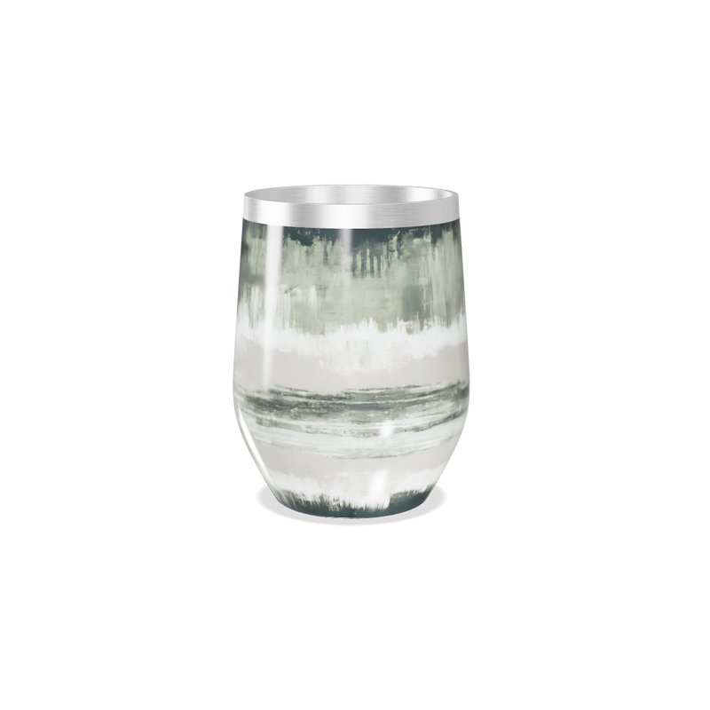 Copo Térmico Slim - Abstrato Verde e Branco