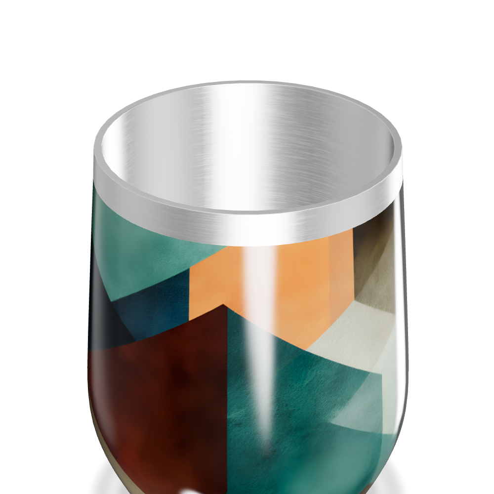 Copo Térmico Slim - Estampa Geométrica Colorida