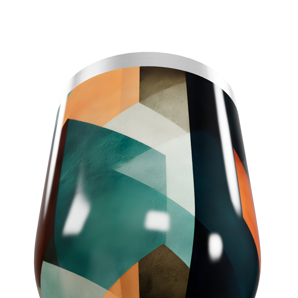 Copo Térmico Slim - Estampa Geométrica Colorida