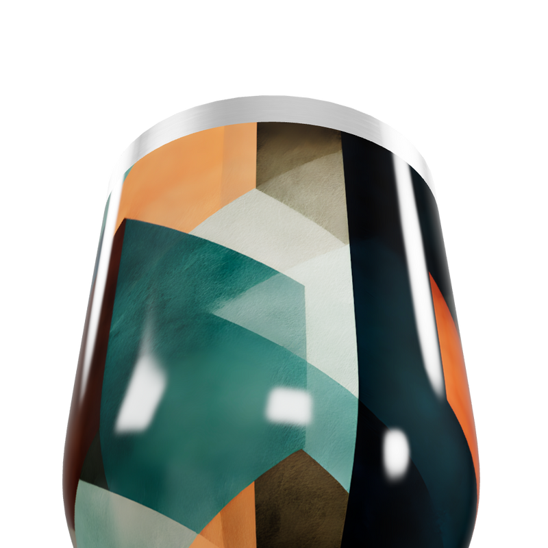 Copo Térmico Slim - Estampa Geométrica Colorida