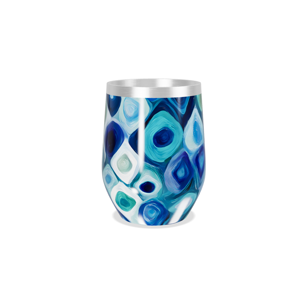 Copo Térmico Slim - Azul Abstrato Inox