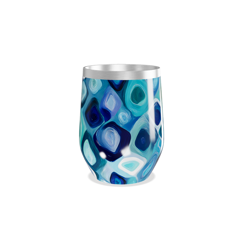 Copo Térmico Slim - Azul Abstrato Inox